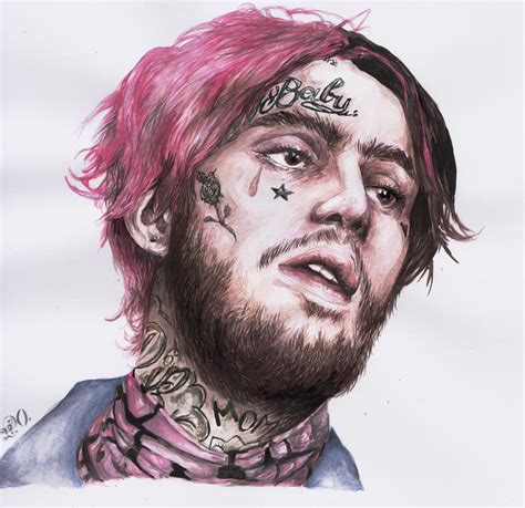 Watercolor Portrait Of Lil Peep Realistic Painting For Sale By