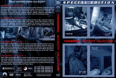 Paranormal Activity Collection Movie Dvd Custom Covers Paranormal