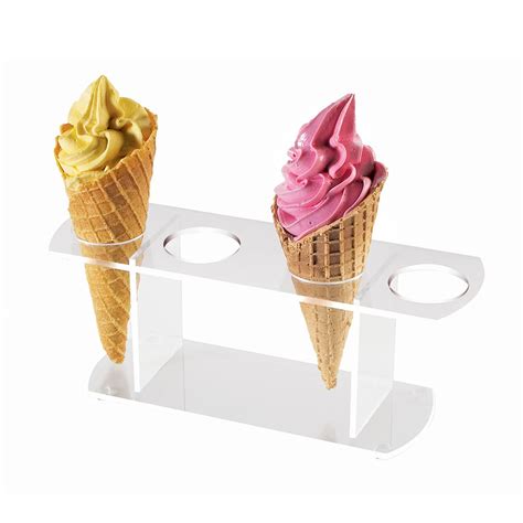 Cal Mil Waffle Cone Holder Stand W Holes X X BPA Free Clear