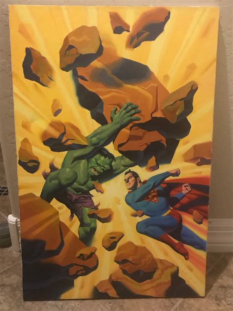 Hulk Vs Superman Original Oil Painting Steve Rude Art