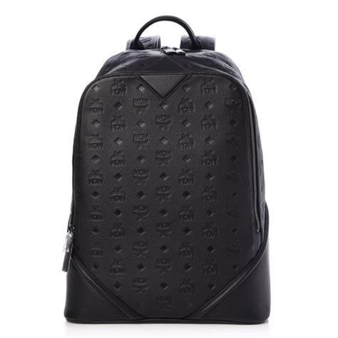 Mcm Calfskin Ottomar Monogram Duke Backpack Black 294738 Fashionphile