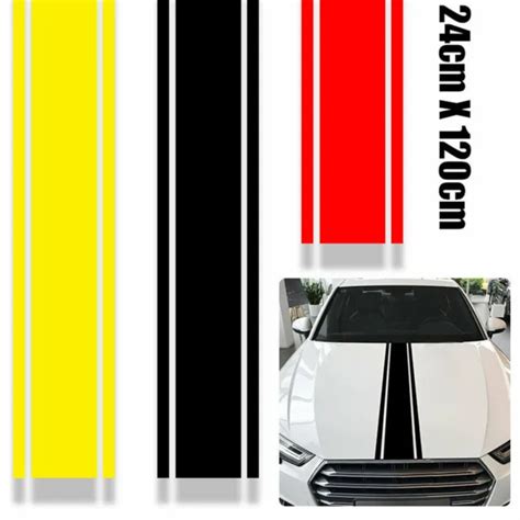 Racing Hood Stripes Decal Vinyl Stickers Side Decor For Car Suv Truck