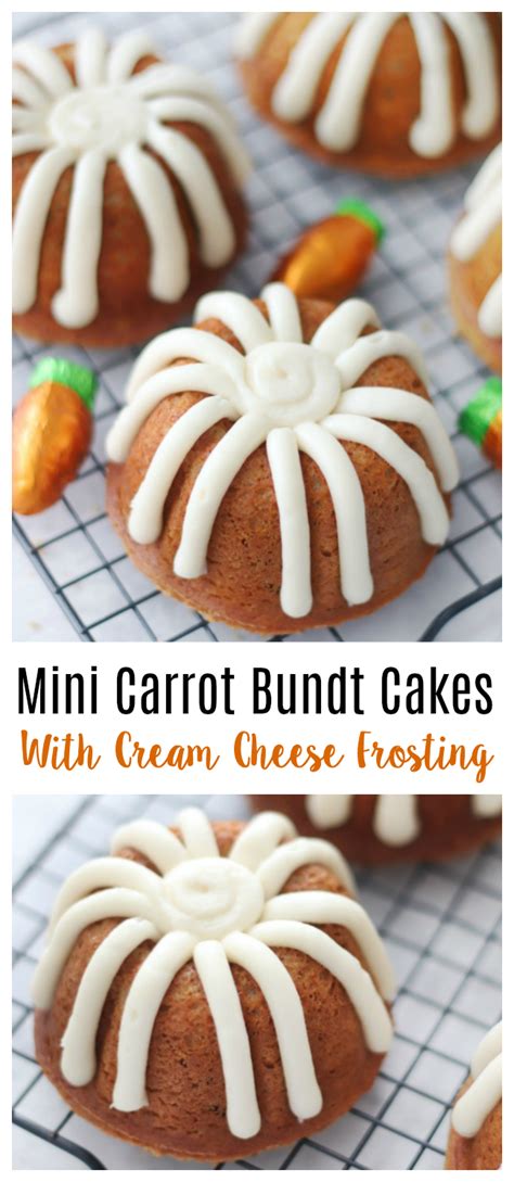 This quick and easy recipe is perfect for curing those intense chocolate cravings! EASY Mini Carrot Bundt Cakes Recipe (Video) - Gluesticks Blog