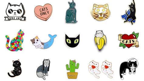 Enamel Cat Pins For People Who Love Kitties Meow As Fluff