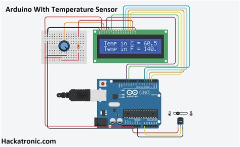 Arduino With Temperature Sensor Interfacing Lcd And Lm35