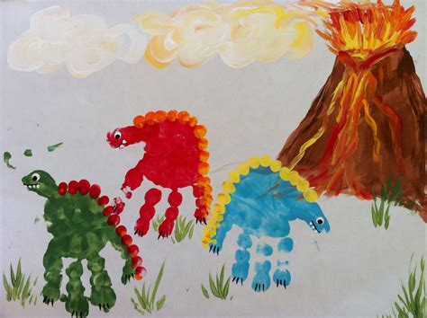 Pin By Cristina André On Handprints And Footprints Dinosaur Crafts
