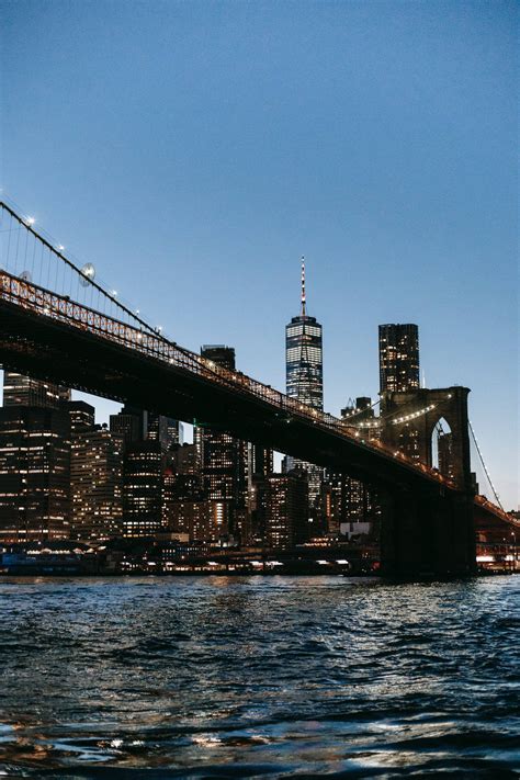 Download Brooklyn Bridge New York City Night View Wallpaper
