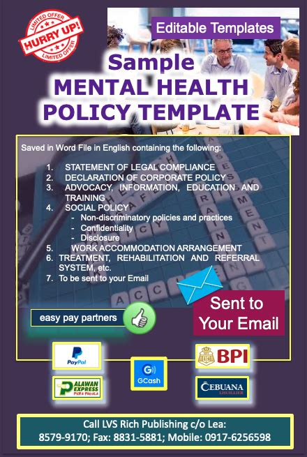 Mental Health Policy And Programs Template Lvs Rich Publishing