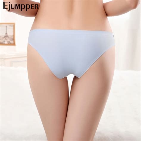 EJUMPPER Pack 5 PCS Women Seamless Underwear Sexy Solid Basic Half
