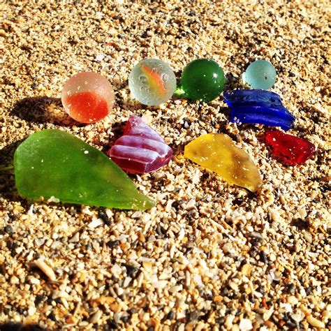 Sea Glass And Marbles Found On Seaglass Beach Okinawa Japan Sea Glass