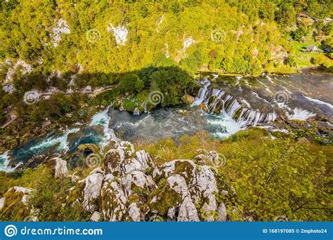 Strbacki Buk Waterfall Croatia And Bosnia Border Stock Image Image