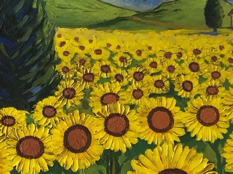 Sunflower Field By Vincent Van Gogh 1888 Signed Original Etsy