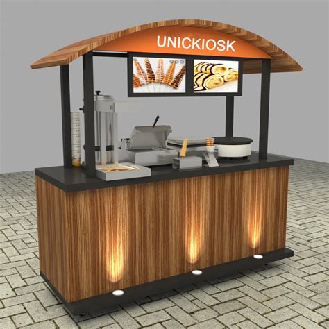 Wholesale Crepe Cart Stand Food Cart With Orange Color For Sale