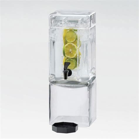 Cal Mil 1112 3inf 3 Gallon Square Infusion Glass Dispenser