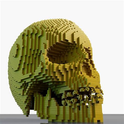 3dsmax Pixel Human Skull Minecraft Skull Minecraft Blueprints