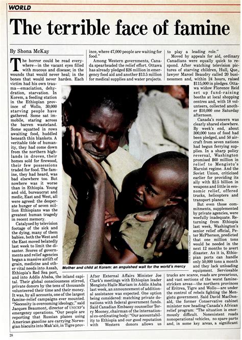 1984 The Parable Of Ethiopian Famine And Foreign Aid Active History
