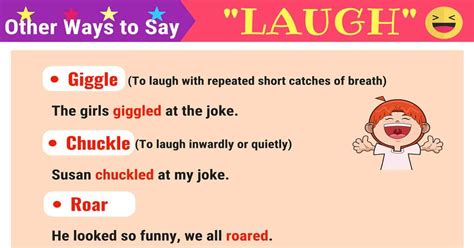 140 Synonyms For Laugh With Examples Another Word For “laugh” • 7esl