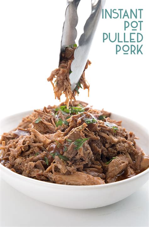 That's because it's served with a sauce that's full of sugar. Keto Instant Pot Pulled Pork being lifted with tongs in ...