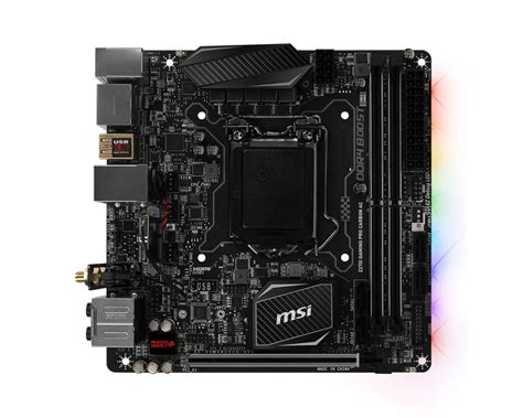 Msi Z270i Gaming Pro Carbon Ac Motherboard Specifications On