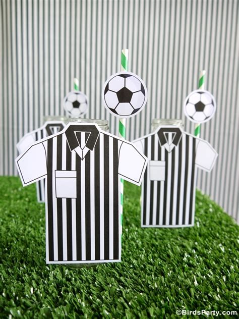Party materials can be printed at home or your local print shop. Soccer Football Birthday Party Desserts Table & Printables ...