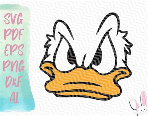 Donald Duck Angry Face Svg Instant Download Design Donald Etsy Finland