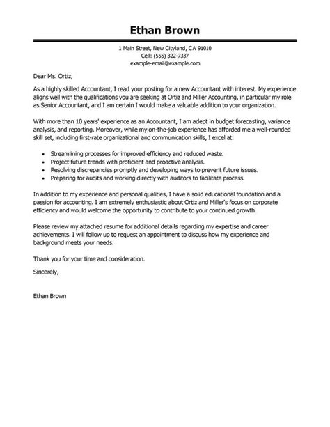 Cover Letter For Accounting Role Accountant Cover Letter Sample