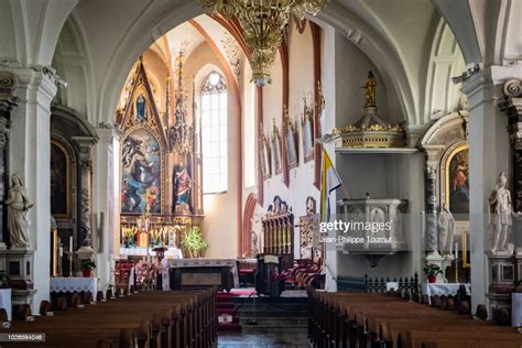 St Nicholass Cathedral In Novo Mesto Slovenia High Res Stock Photo