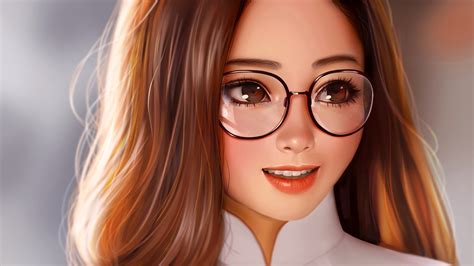 Girl Glasses Anime