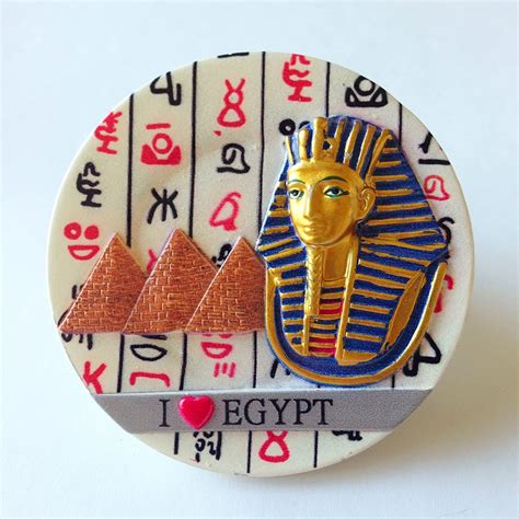 Egypt Pharaoh Plate Shape Souvenir 3d Fridge Magnet Home