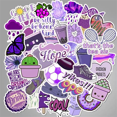 50 PCS Stickers Pack, Waterproof Cute Cool Teens Funny Theme Stickers ...