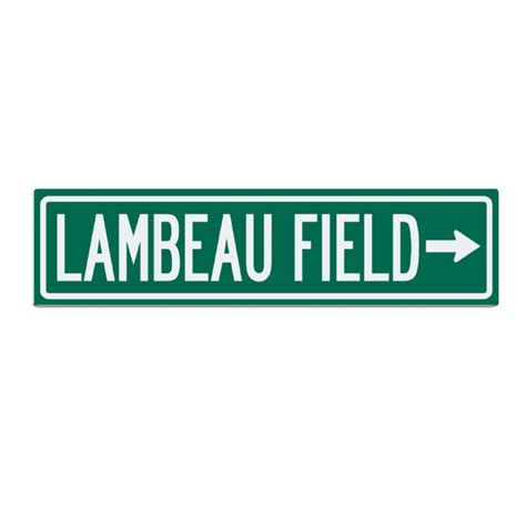 Lambeau Field Street Sign Lambeau Field 24 X 6 Etsy