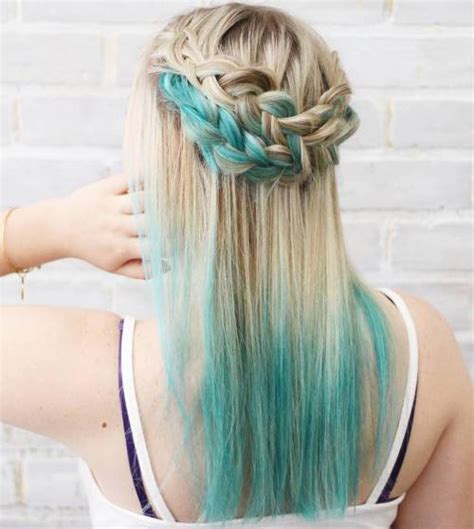 Dirty blonde hair color tends to complement cooler skin tones especially if you are going with the cooler side, says matrix celebrity price: 40 Fairy-Like Blue Ombre Hairstyles