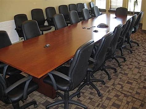 Used 16 Ft Conference Table Wood Veneer For Sale Continental Office Gro