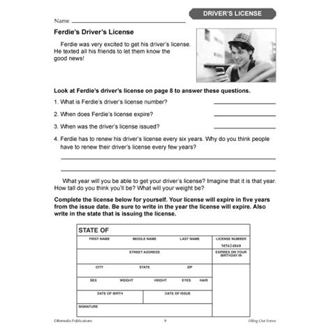 Filling Out Forms Practical Practice Reading And Life Skills Activities