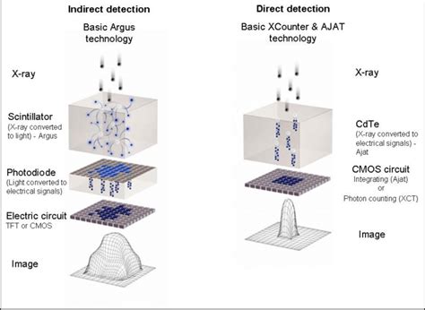 This includes the quantum efficiency of the photodiodes and, in the case of indirect. Comparison between indirect (left) and direct (right ...