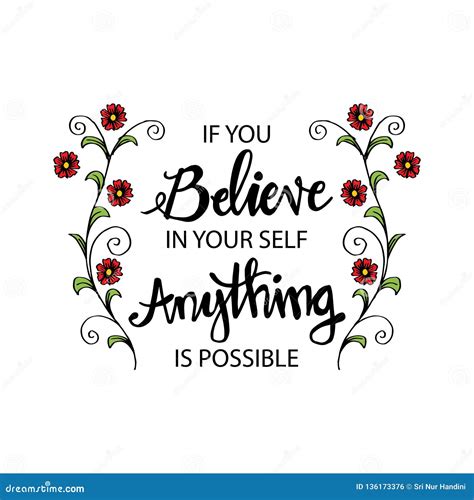 If You Believe In Yourself Anything Is Possible Stock Vector