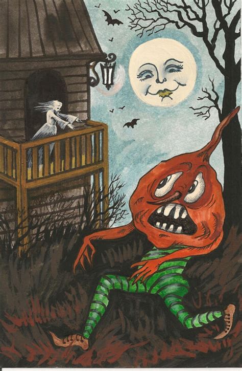 Jol Print Of Original Painting Halloween Ryta Folk Art