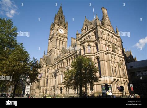 Manchester England Uk Victorian Edifice Of The Old Town Hall Designed