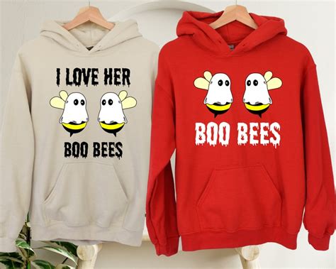 I Love Her Boo Bees Shirt Couples Halloween Shirts Matching Etsy