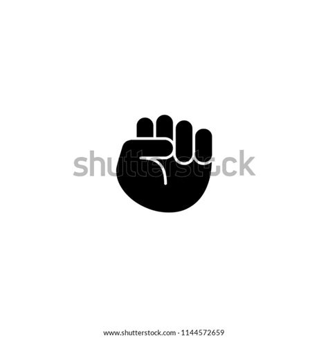 Raised Fist Vector Icon Illustration Stock Vector Royalty Free