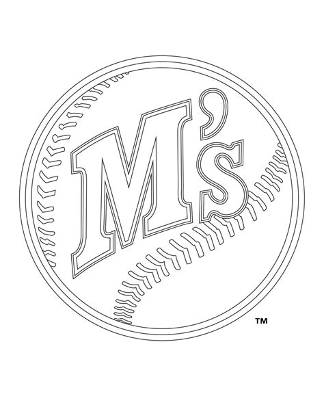 Mariners Coloring Seattle Pages Template Sketch Coloring Page