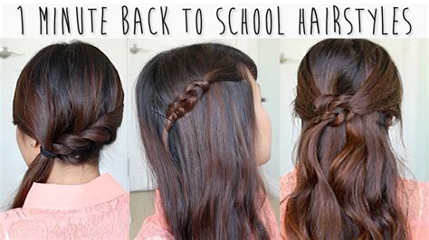 1 Minute Back To School Hairstyles For Medium Long Hair