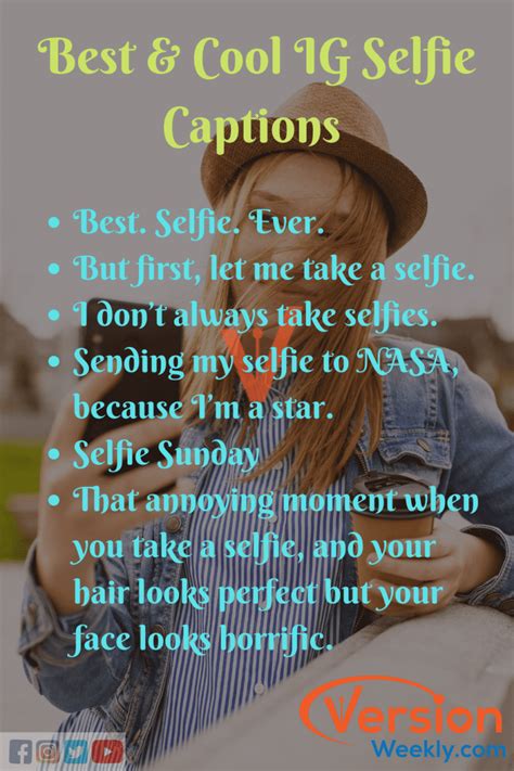 Instagram Captions For Selfies And Best Selfie Quotes For Instagram Photos Version Weekly Casa