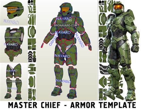 Halo Infinite Armor Foam Template Master Chief Armor Pepakura Navaro