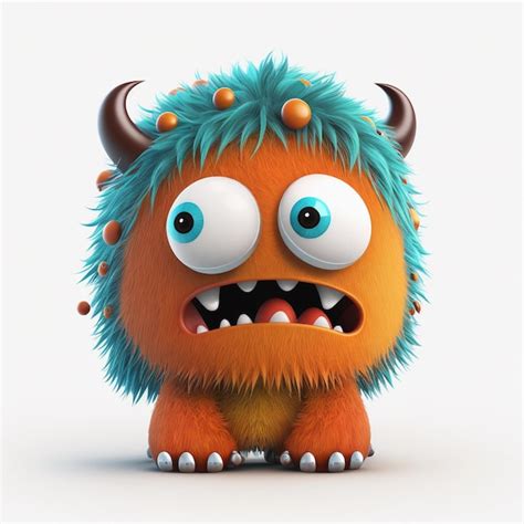 Premium Photo Cute Funny 3d Monster