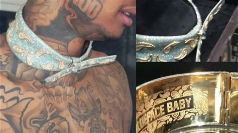 Blueface Bandana Collar Iced Out Values Thousands Of Dollars