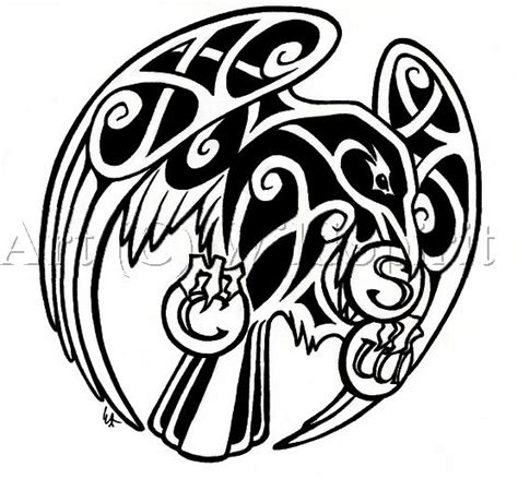 Celtic Raven Tattoo Commish By Wildspiritwolf On Deviantart Celtic