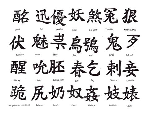 Símbolos Y Dibujos Chinos Diversos Para Diseños Y Tatuajes Mil Recursos