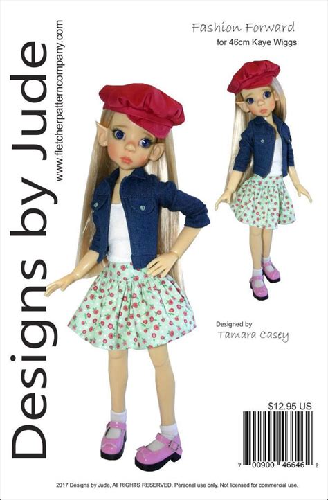 Fashion Forward Doll Clothes Sewing Pattern 46cm Kaye Wiggs Msd Bjd Dolls Designsbyjude