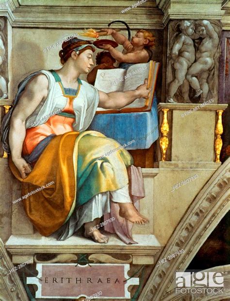 Prophets And Sibyls Erythraean Sibyl Sistine Chapel Ceiling In The